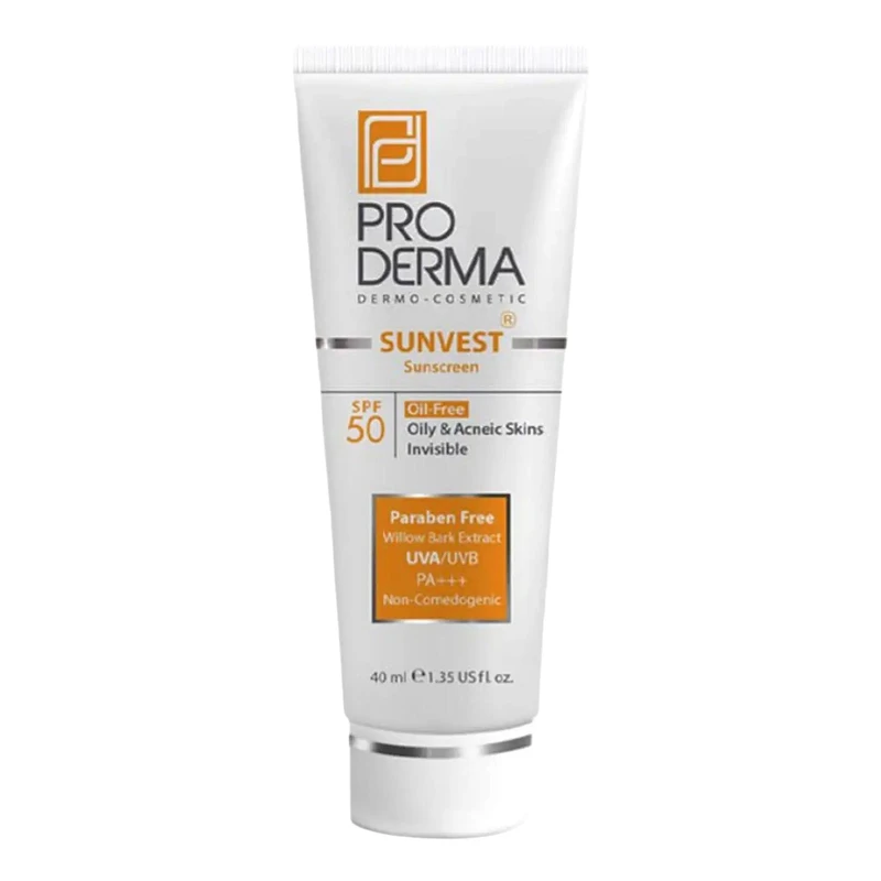 کرم ضدآفتاب فاقد چربی پرودرما مدل SPF50، حجم 40 میلیلیتر کرم ضدآفتاب فاقد چربی پرودرما مدل SPF50، حجم 40 میلیلیتر